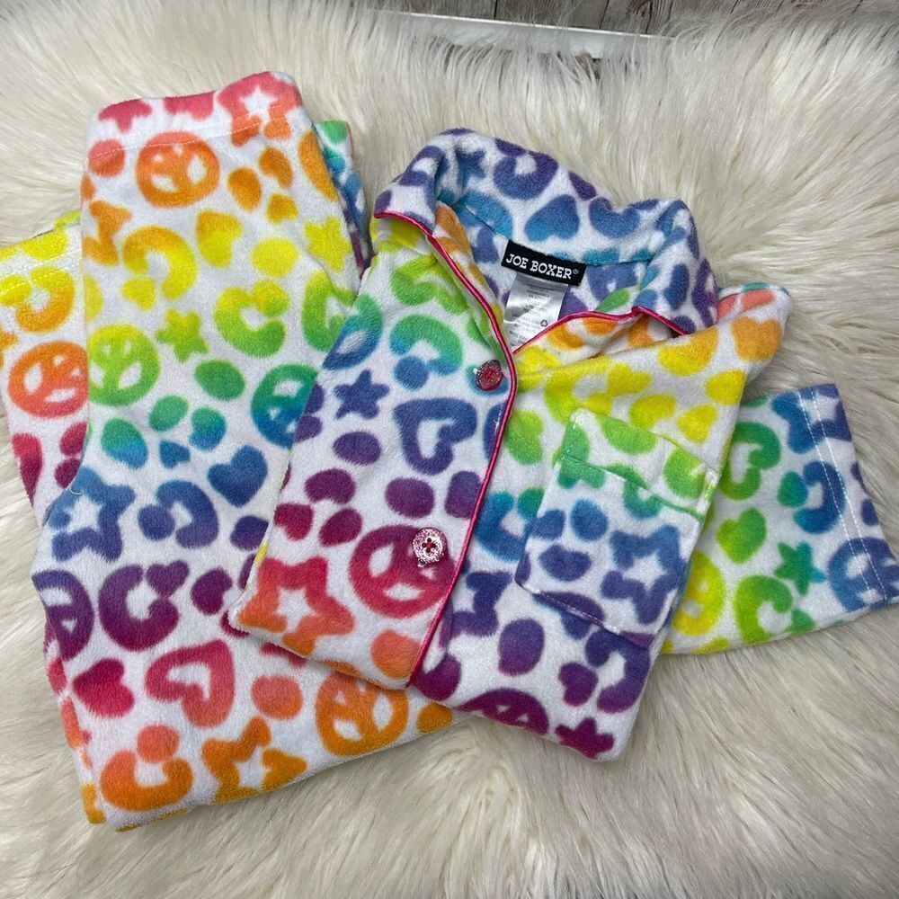 Toddler Girl Joe Boxer Rainbow Leopard Pajamas